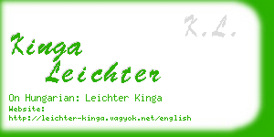 kinga leichter business card